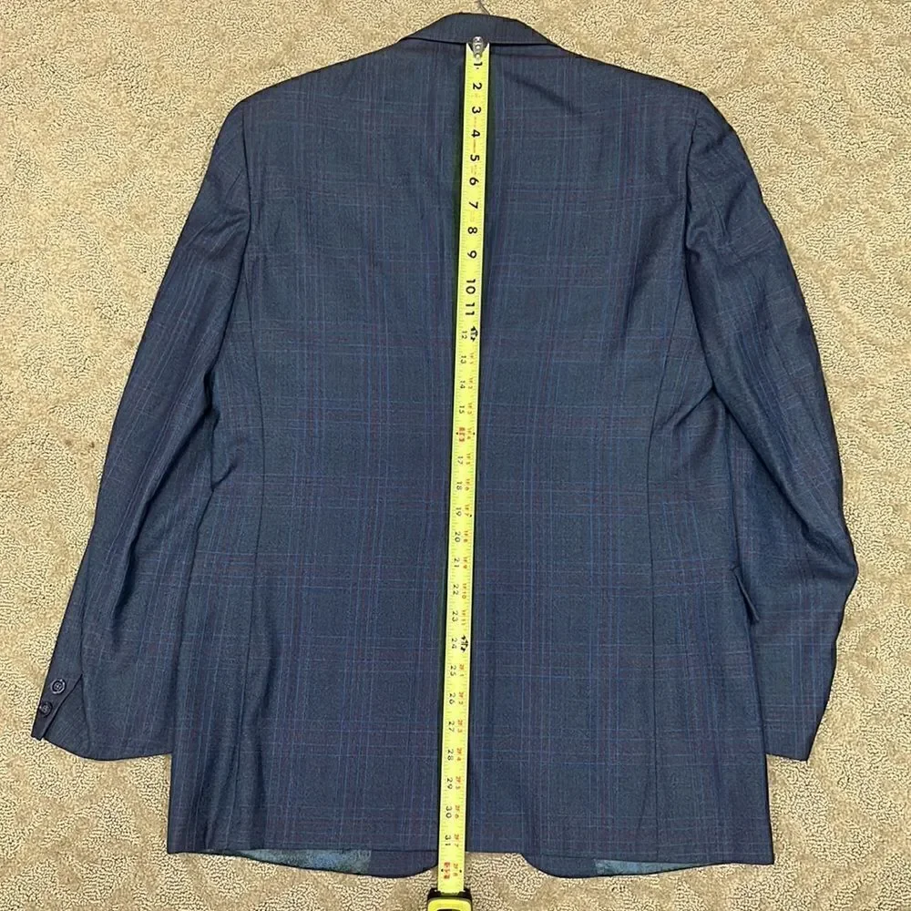 Madden’s Arcadia, LA Curly Men’s Sports Coat Blue Grey w Blue & Red Stripes
